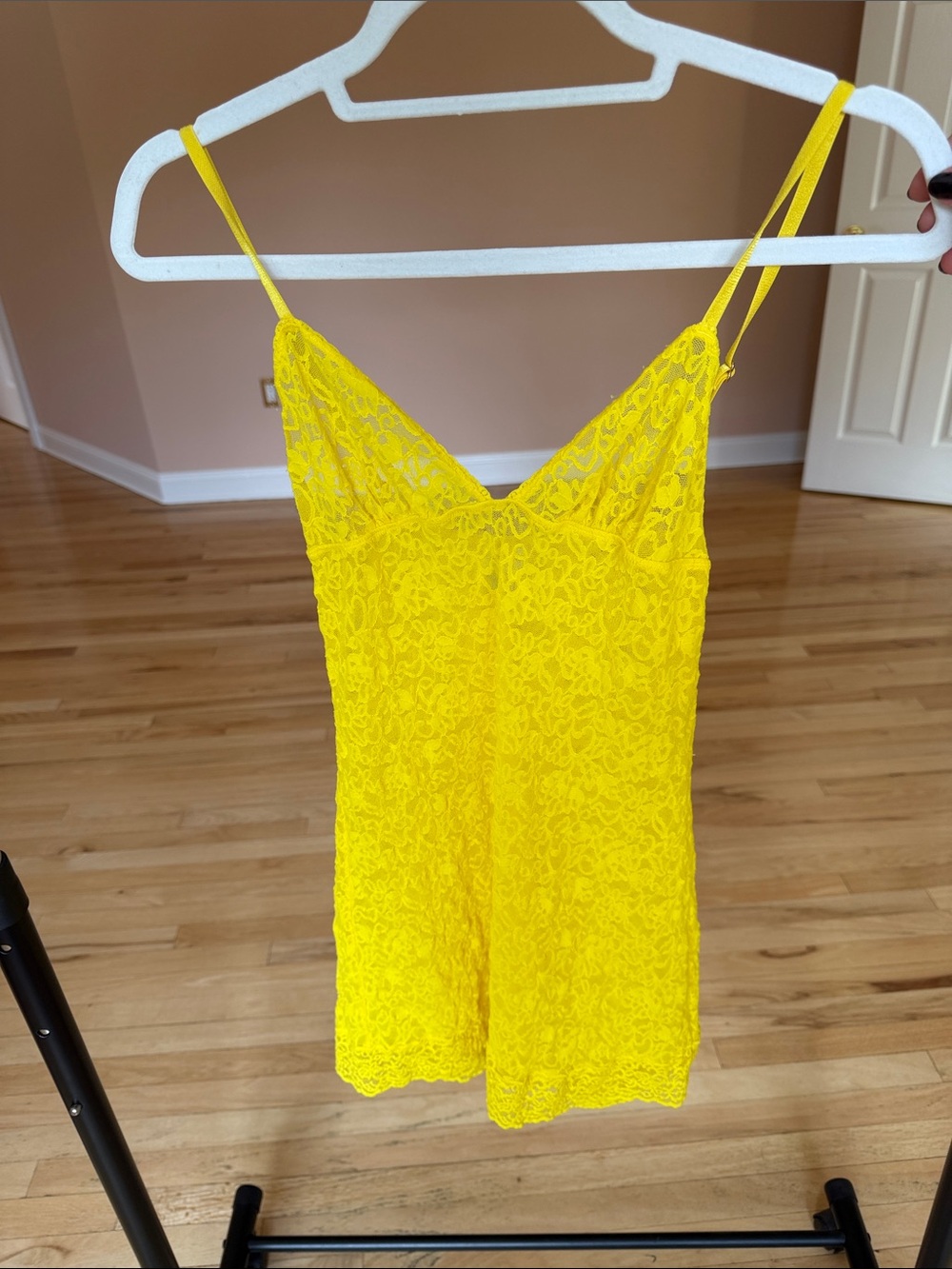 Victoria's Secret Yellow Lace Slip Dress